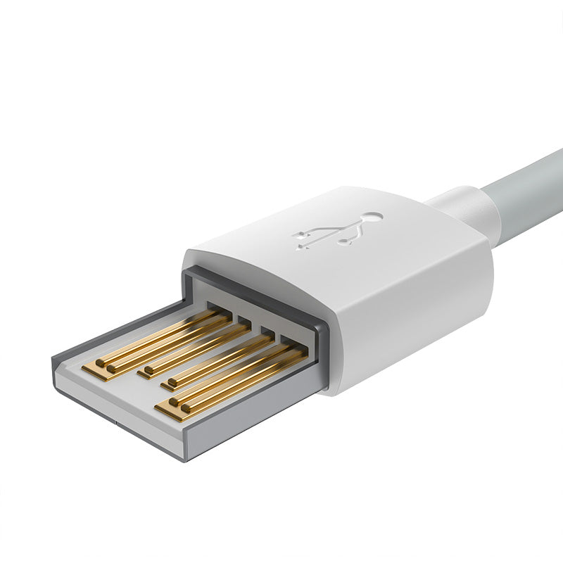 Baseus Simple Wisdom Data Cable Kit USB to iP 2.4A (2PCS/Set)1.5m White - Smartkoshk Stores