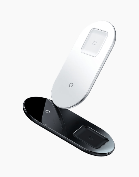 Baseus Simple 2in1 Wireless Charger Pro Edition For Phones+Pod 15W - White