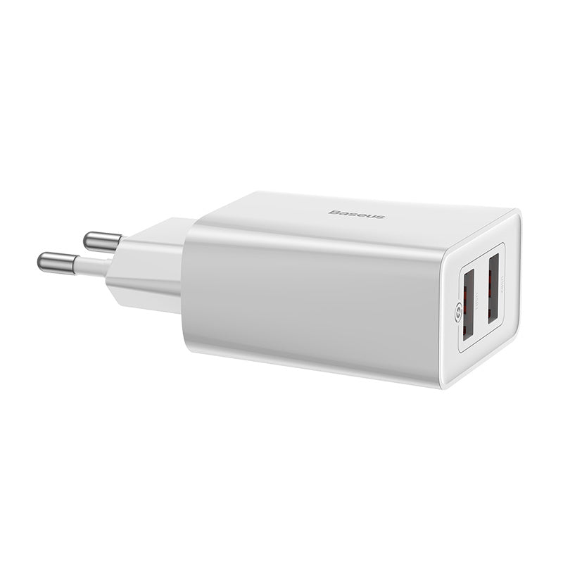 Baseus Speed Mini Dual QC3.0 USB Charger 18W - White
