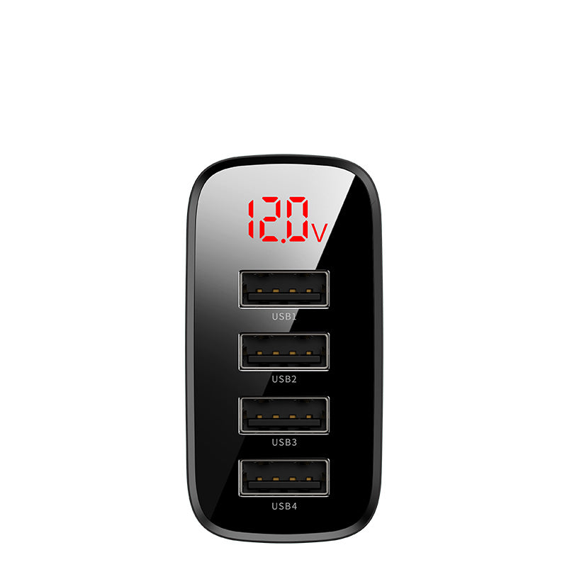 Baseus Mirror Lake Digital Display 4USB Travel Charger 30W - Black