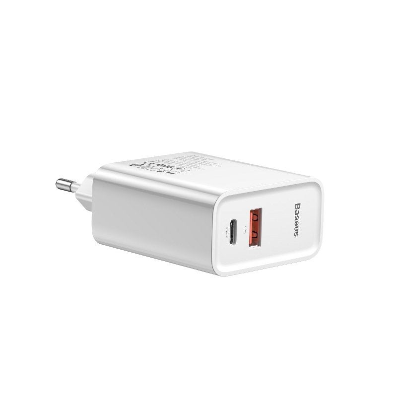 Baseus Speed PPS 30W/5A Type-C PD + USB Q3.0 Fast Charger | White