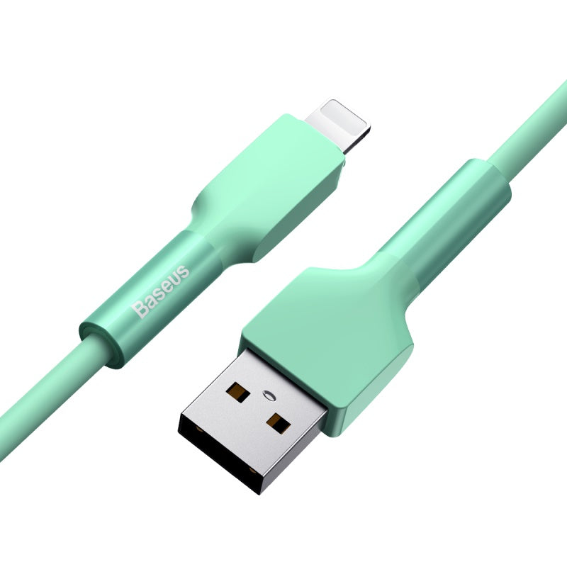 Baseus Silica Gel Cable USB For iPhone 1m - Green