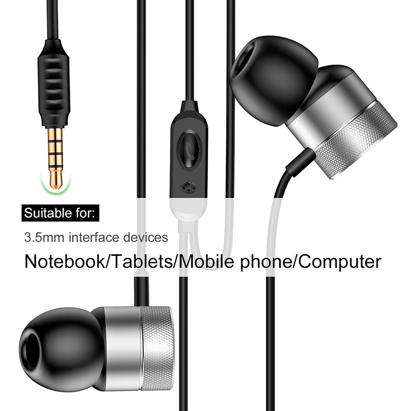 Baseus Encok H04 Sport Wired Stereo Earphone Silver/Black