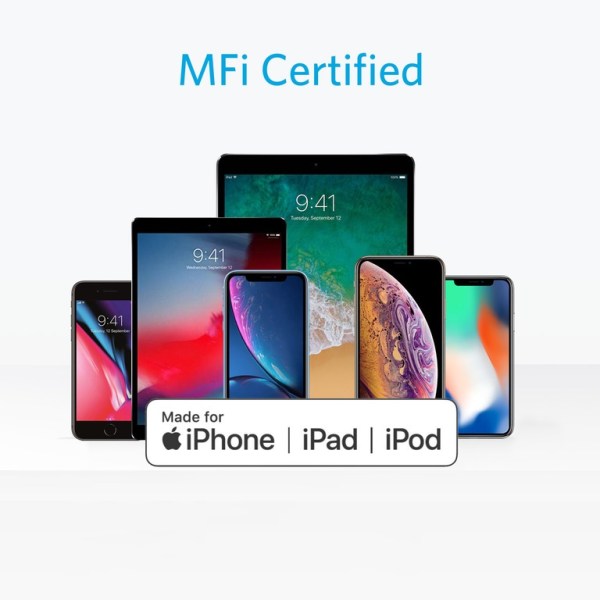 Anker PowerLine Select USB-C Cable 6ft, Lightning Connector, Black