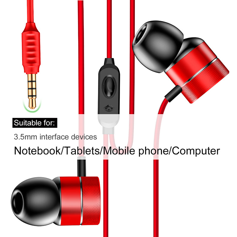 Baseus Encok H04 Sport Wired Stereo Earphone Black/Red