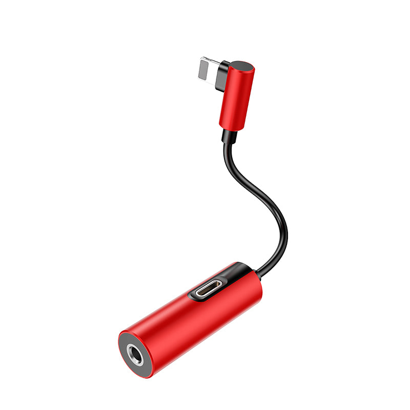 Baseus L42 iPhone Converter to iP &amp; 3.5mm audio jack Red