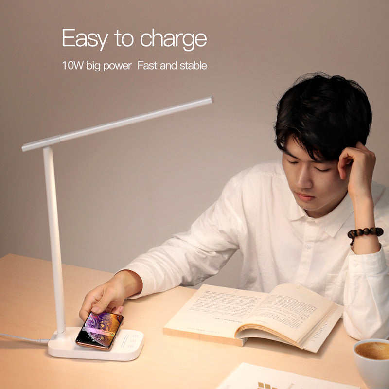 Baseus Lett Wireless Charging 10w folding desk Lamp White