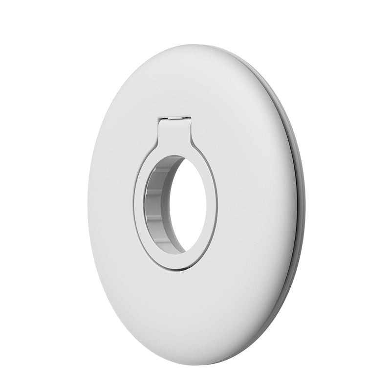 White Baseus Planet cable winder for Apple Watch, compact accessory with circular design for easy cable management.