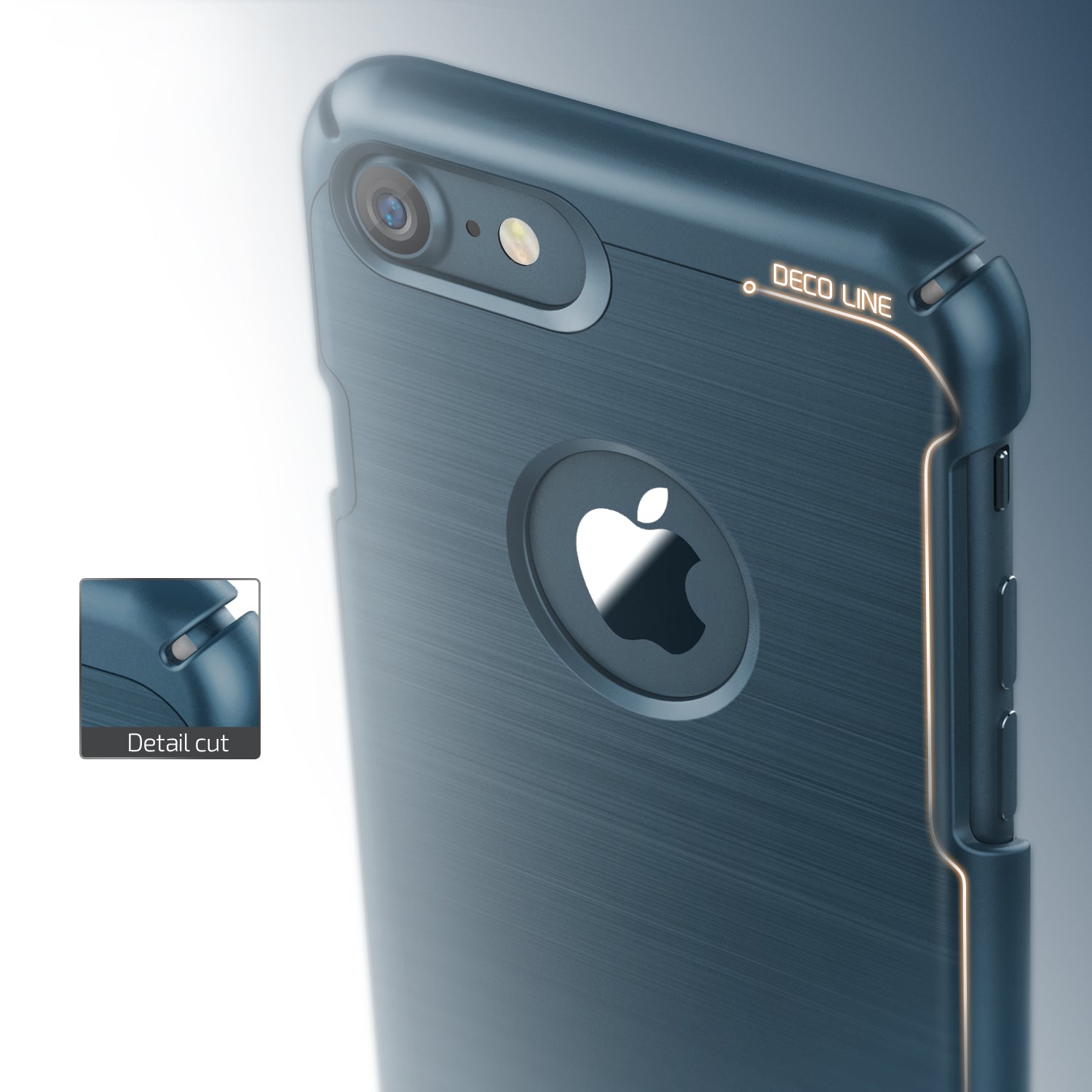 Smartkoshk Simpli Lite Series Slim Blue iPhone 7 case with minimalist design and protective features.