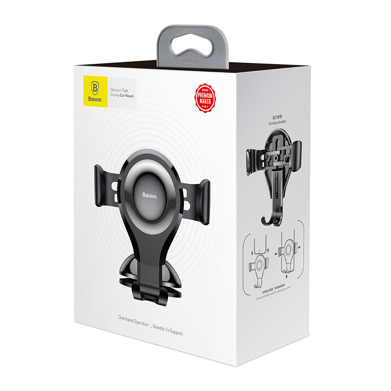Baseus Osculum Type Gravity Car Mount Black/Silver