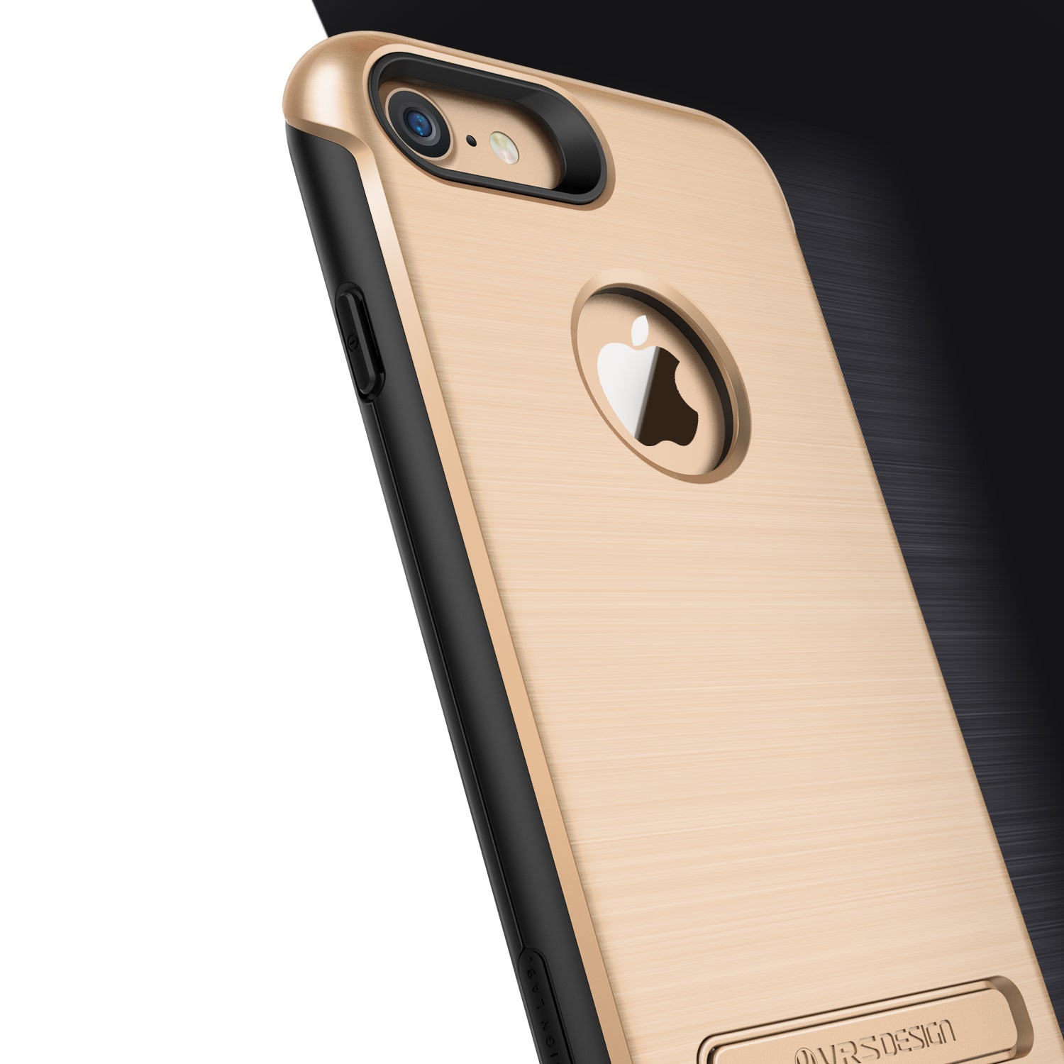 Smartkoshk DUO Guard Series original anti-shock case for iPhone 7 in gold with a sleek hairline finish.