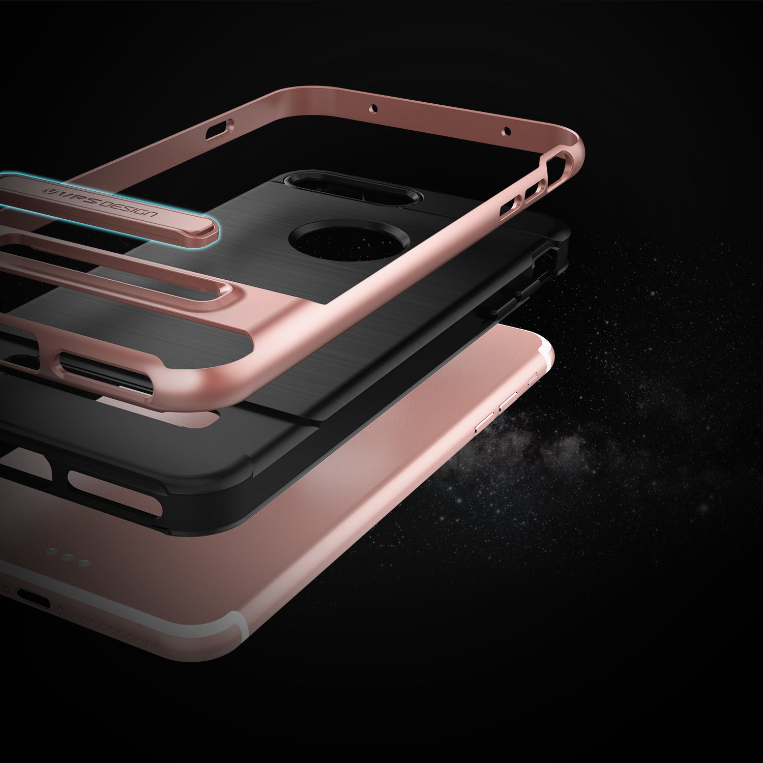 High Pro Shield Series Original From VRS Design Anti-shocks Case For iPhone 7 Plus Black / Rose