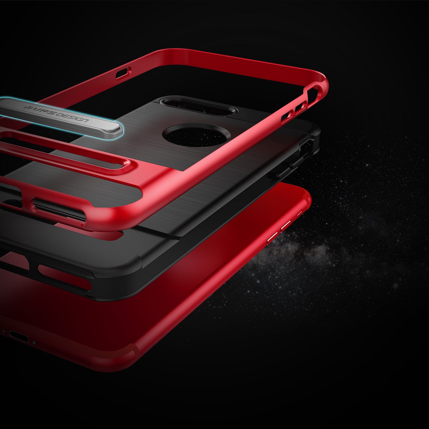 High Pro Shield Series Original From VRS Design Anti-shocks Case For iPhone 7 Plus Black / Red