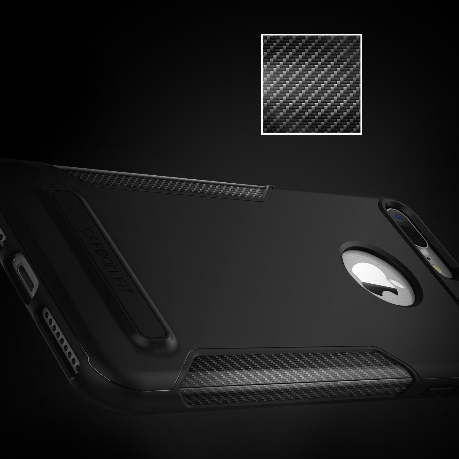 Carbon Fit 2 Series Original From VRS Design Anti-shocks Case For iPhone 7 Plus / Black