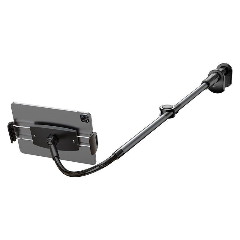 Baseus Otaku Life Rotary Adjustment Lazy Holder for phones and iPads in black, showing flexible grip and adjustable design.
