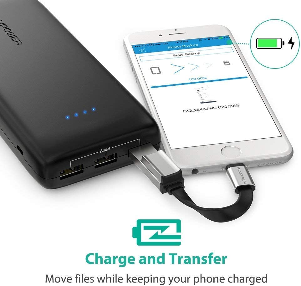 RAVPower RP-IM013 iPhone Flash Drive 64GB MFI - Silver