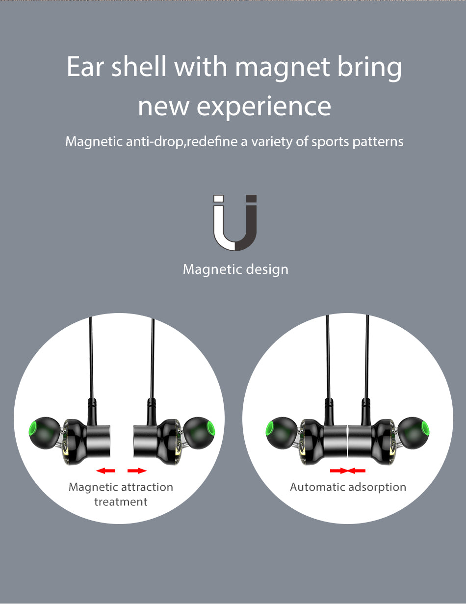 AWEI G20BL Wireless Headphone Dual Driver, 3D Stereo &amp; Magnetic