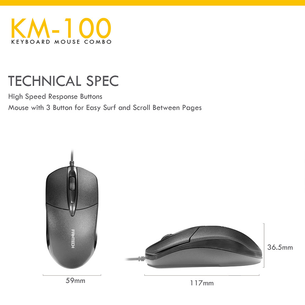Fantech KM-100 2in1 BUNDLE Mouse And Keyboard