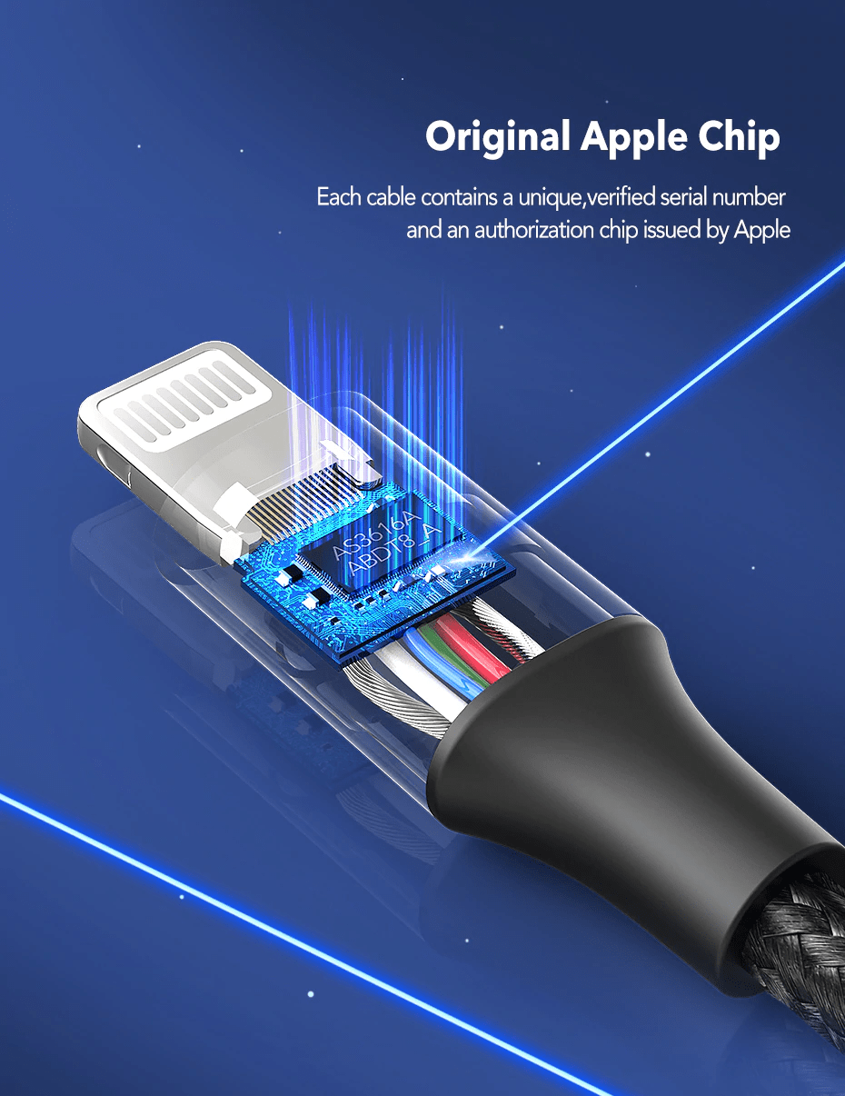 Nylon PD Anti Cut MFI Certified Lightning To Type-c By Ugreen Black