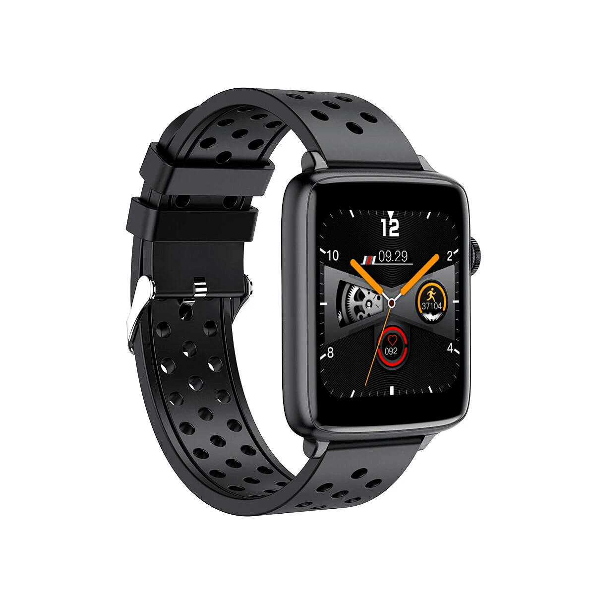 BlitzWolf BW-HL1Pro smartwatch with 1.54-inch display and health fitness tracker in black, showing the watch face and band.