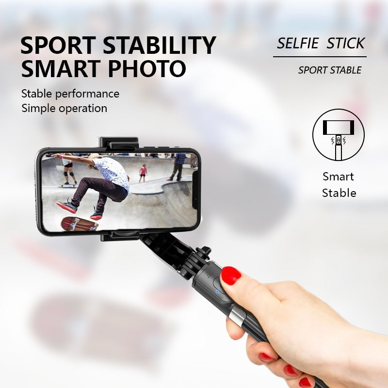 L08 Anti-Shake Gimbal Stabilizer Selfie Stick Tripod 360° Rotate