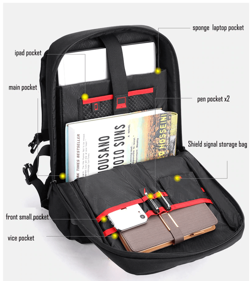 ARCTIC HUNTER B00532 15.6 USB Waterproof Anti Theft Laptop Bag