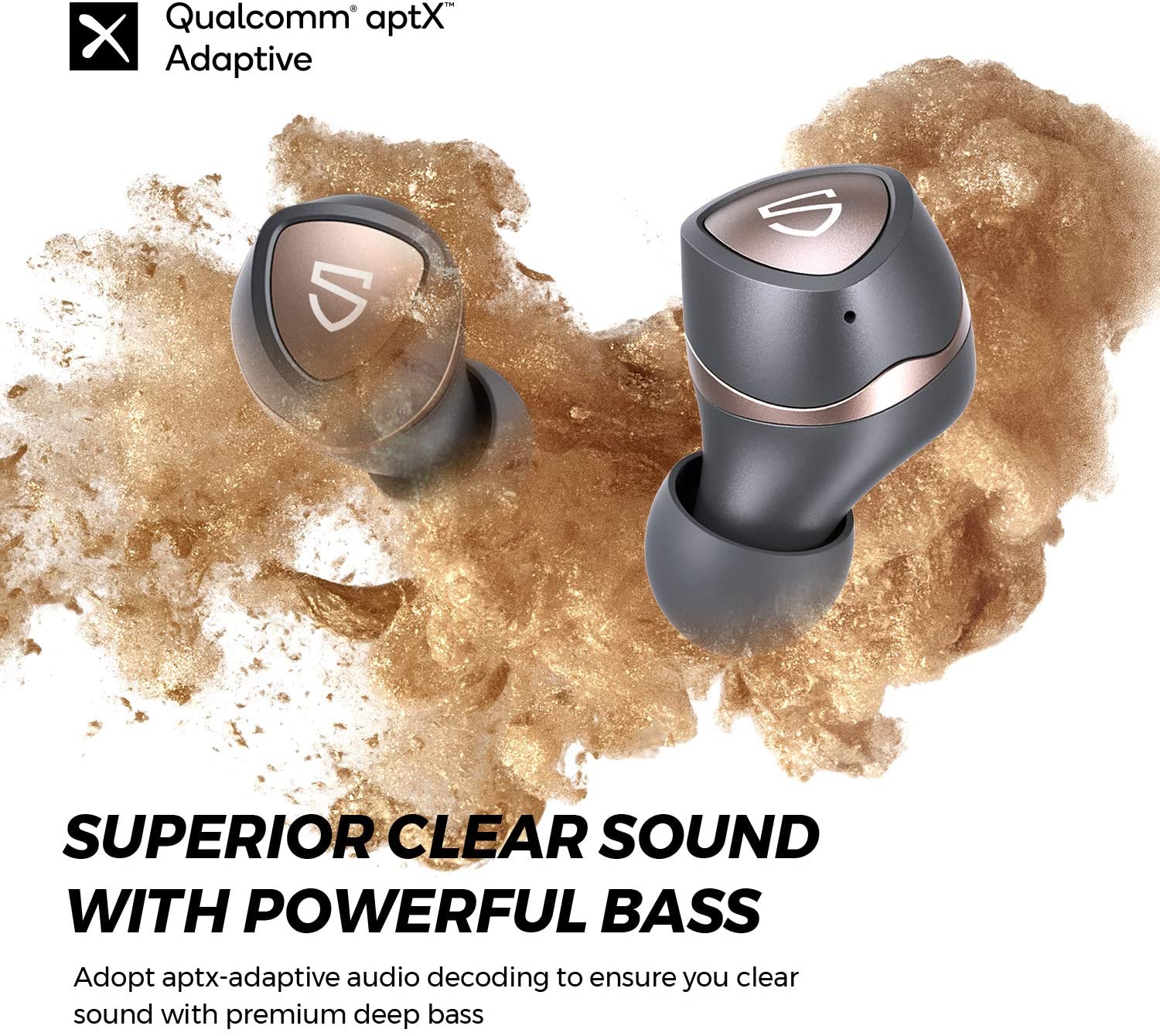 SoundPEATS Sonic TWS Earbuds, Battery Up to 15h, IPX5