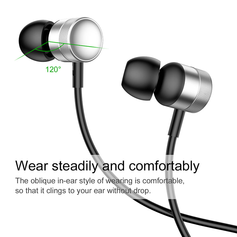 Baseus Encok H04 Sport Wired Stereo Earphone Silver/Black