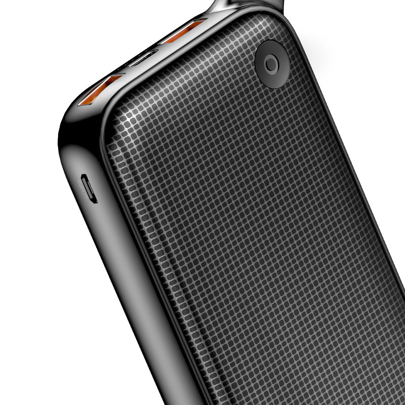 Powerful باور بنك 20000mAh ٤ مخارج 2xQC3.0 1xPD 1xMicro اسود