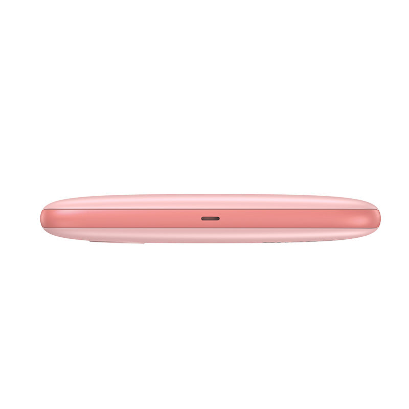 Pink Baseus Intelligent T2 Ropetype anti-loss device with clip for securing keys or bags, featuring compact design and keyring attachment.