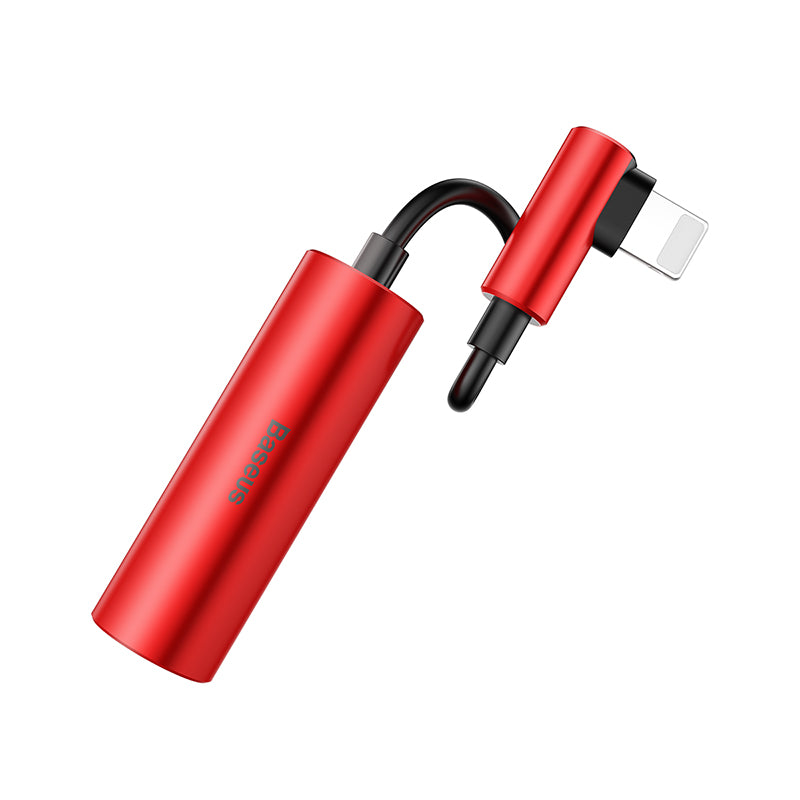 Baseus L42 iPhone Converter to iP &amp; 3.5mm audio jack Red