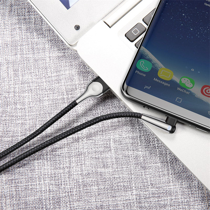 Baseus Sharp-Bird Type-C Cable With 90 Degree Bend, QC3.0 | Black
