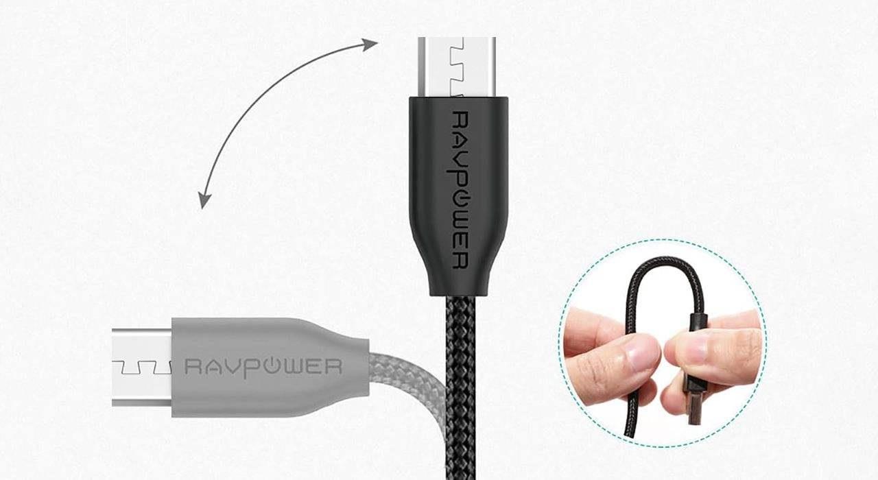 Ravpower Kevlar RP-CB016 Micro USB Cable 3ft Anti Cut