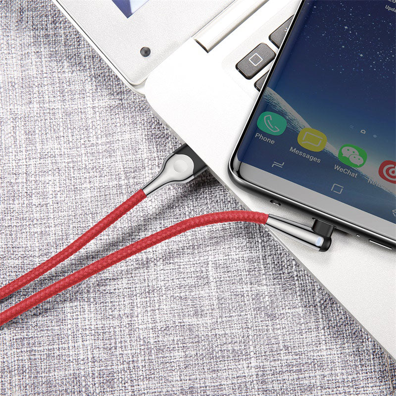 Baseus Sharp-Bird Type-C Cable With 90 Degree Bend, QC3.0 | Red