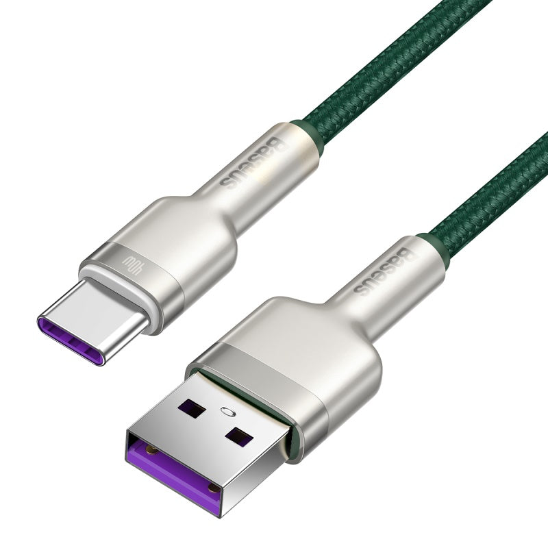 Baseus Cafule Series Metal 5A Data Cable USB To Type-C 40W 2m - Green