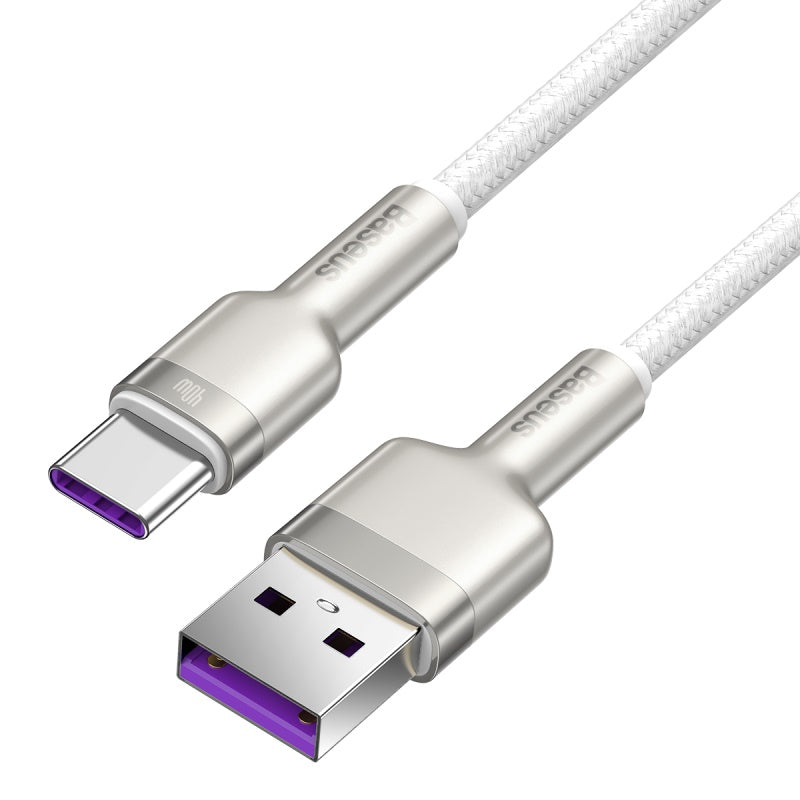 Baseus Cafule Series Metal 5A Data Cable USB To Type-C 40W 2m - White