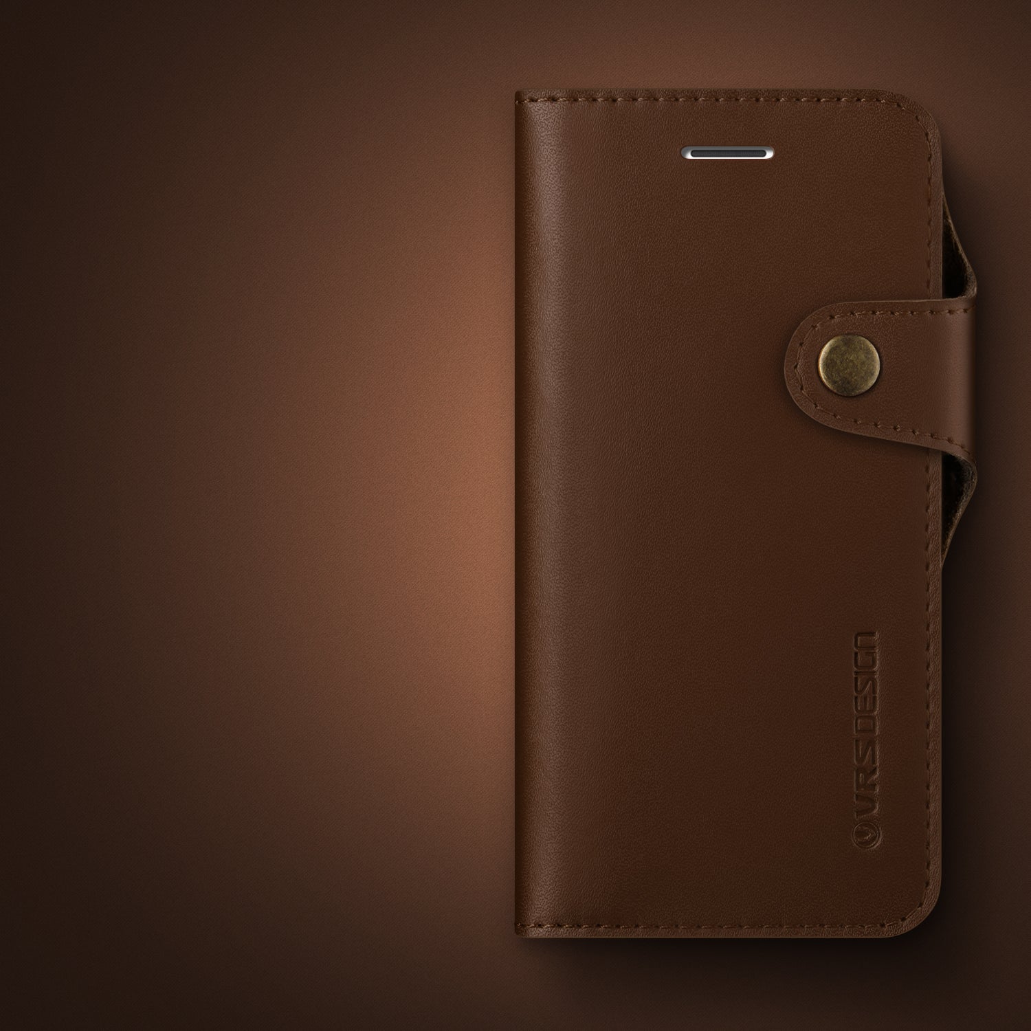 Native Diary Series Premium Natural Whole Leather Wallet with 3 Card Slots From VRS Design For iPhone 7 Dark Brown