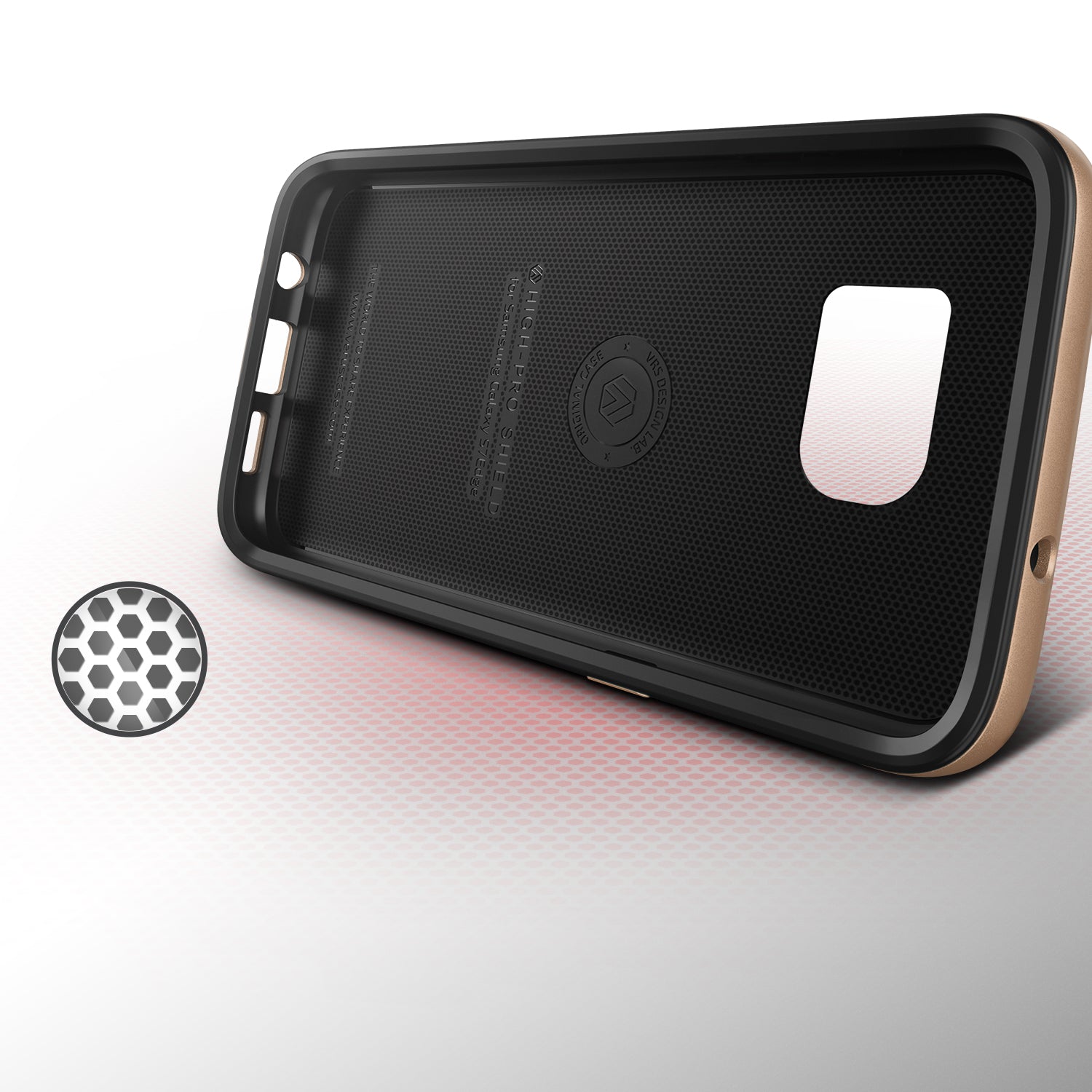 High Pro Shield Series Original From VRS Design Anti-shocks Case For S7 Edge Black / Gold