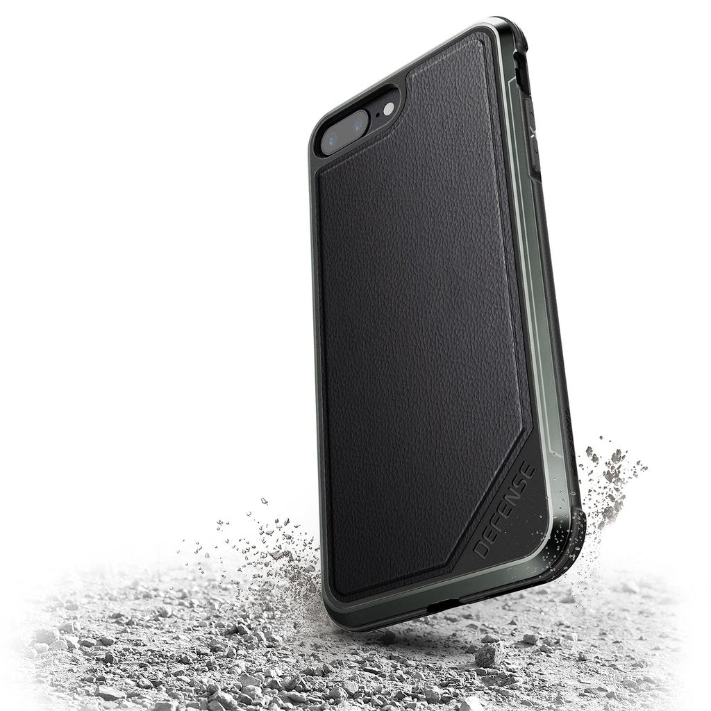 Defense Lux Leather by X-Doria Anti Shocks Case Up To 3M For iPhone 8P | 7P – Black