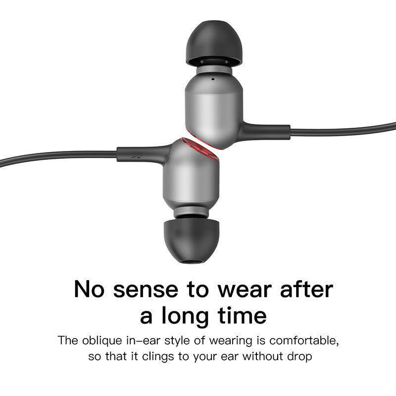 H02 By Baseus Professional Wired Earphone Metal Heavy Bass High fidelity Sound