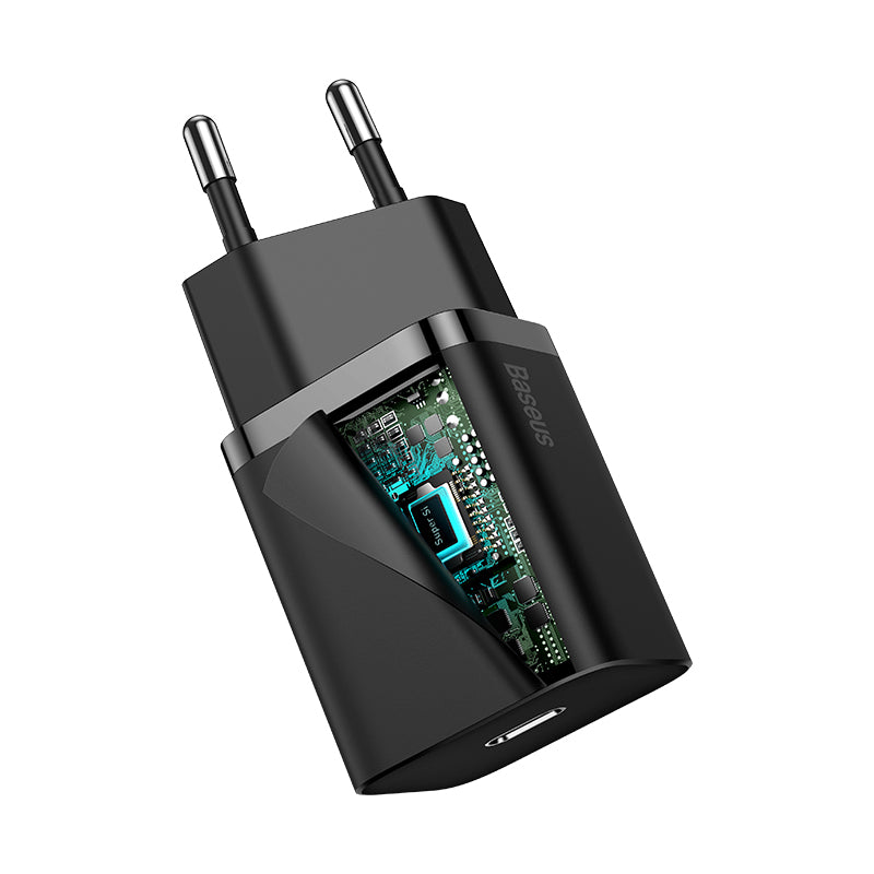 Baseus Super Si USB-C PD Quick Charger 1C 20W - Black