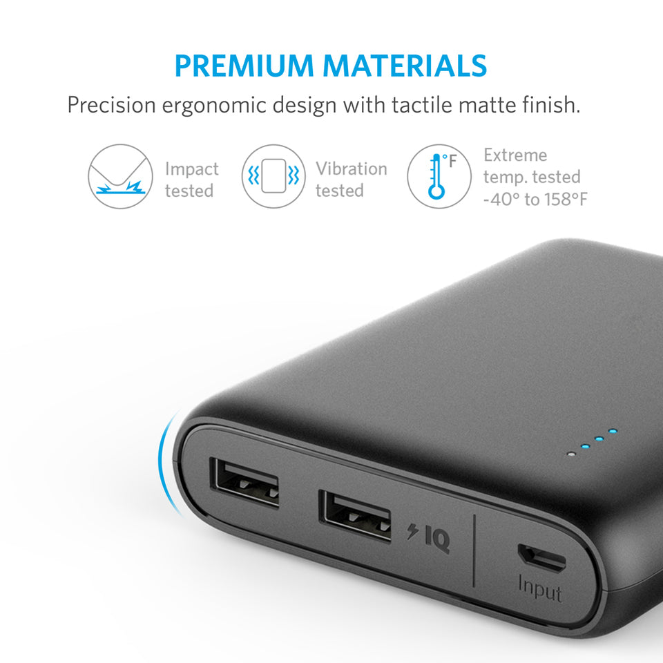 Anker PowerCore 13000mAh 2-Port PowerIQ Technology Black