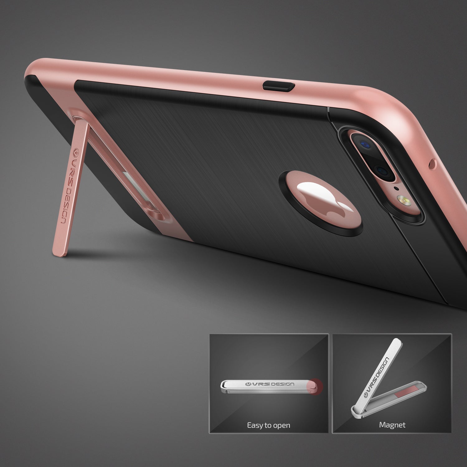 High Pro Shield Series Original From VRS Design Anti-shocks Case For iPhone 7 Plus Black / Rose