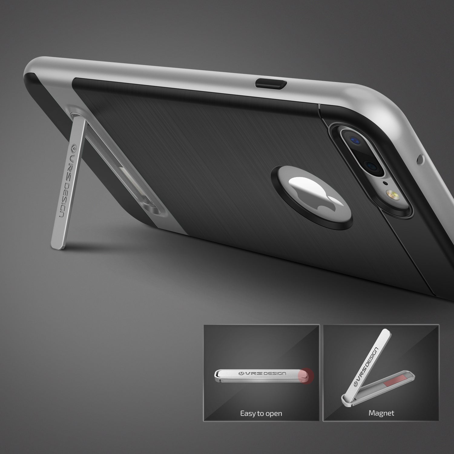 High Pro Shield Series Original From VRS Design Anti-shocks Case For iPhone 7 Plus Black / Silver
