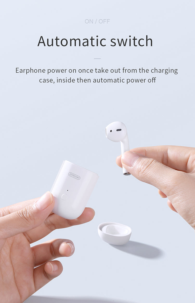 AirPods By Joyroom Single Earphone, 3.5h Calling, Work with iOS and Android + Free Case