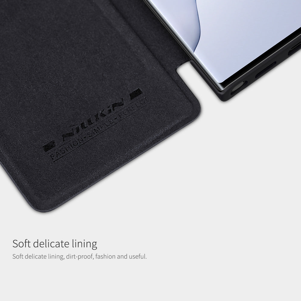 Nillkin Qin Leather Flip Case For Note 20 Ultra - Black
