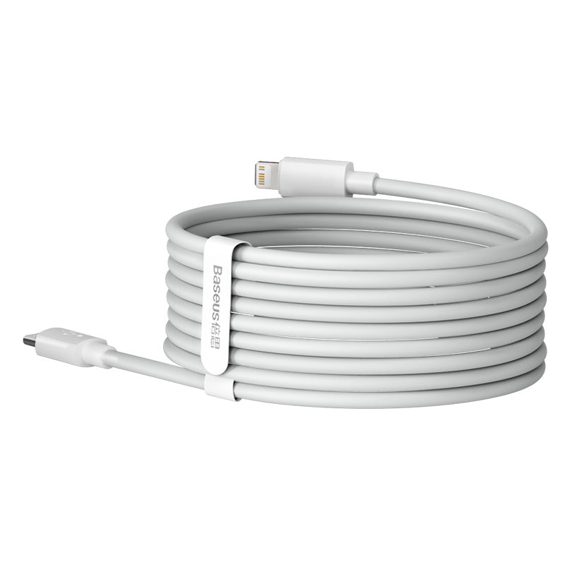Baseus Simple Wisdom Data Cable Kit USB to iP PD 20W 2PCS 1.5m White