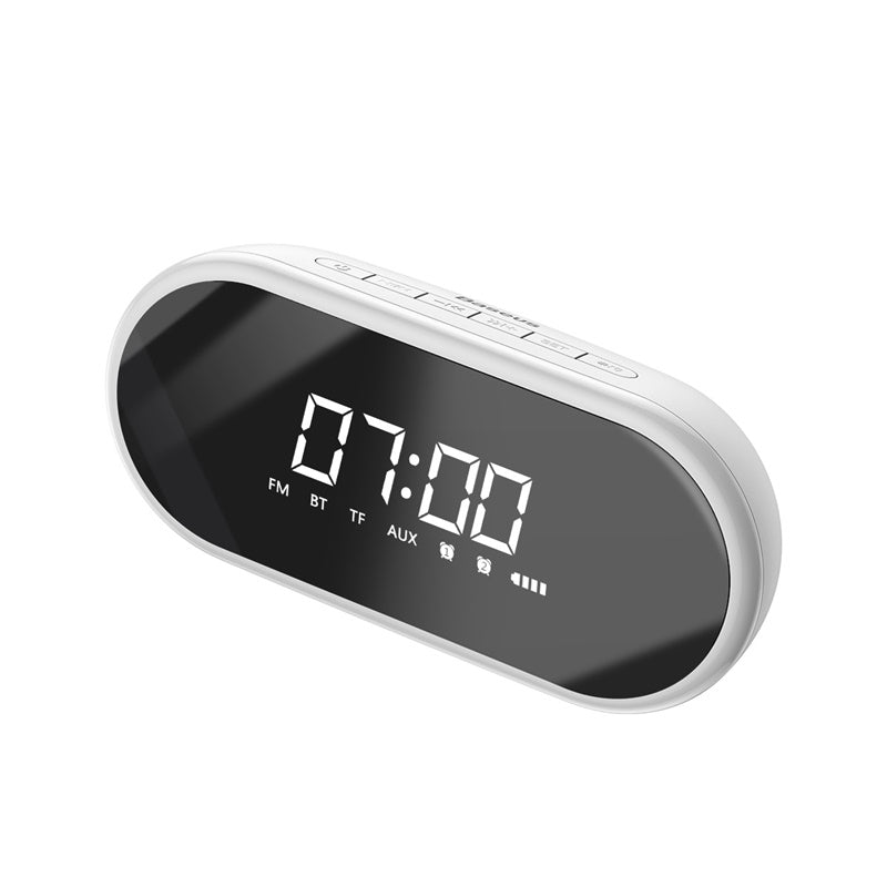Baseus Encok E09 Wireless Speaker, Alarm, FM Radio White