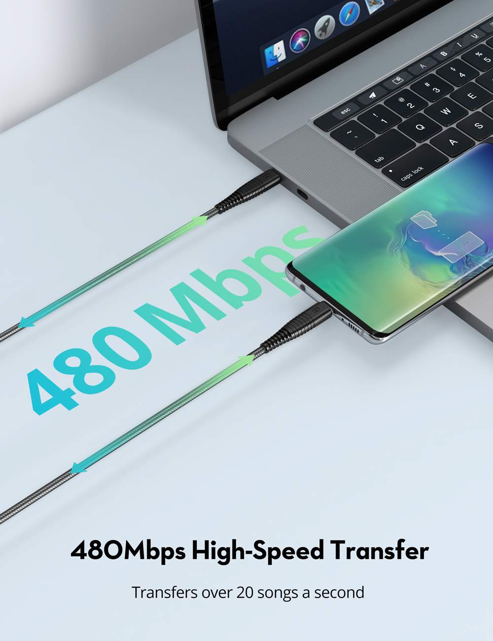 RAVPower RP-CB047 Nylon Braided USB-C to USB-C Cable (3.3ft/1m)