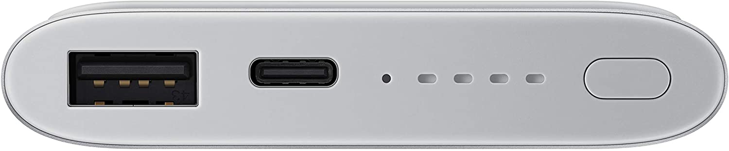 Samsung 2-in-1 Fast Wireless Charger and Power Bank 10,000mAh, Silver